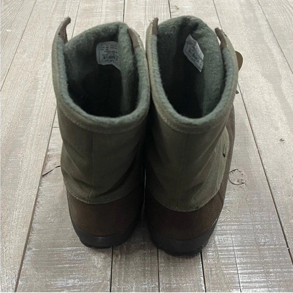 OTZ Conody Leather Lace Up Boots In Beef/Broccoli
